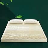 100% Natural Latex Topper Firm - Ergonomische 7 -Zone Latex Matratze Topper Massage Druck Release Matratzen,2.5cm,120x200cm