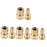 Garneck 4 Paare Schnellverbinder für Gartenschlauch Wasseranschluss Installieren Lecksicher Kompatibel mit Hochdruckreinigern Verschiedenen Schläuchen für Gartenbewässerung