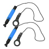 GLEAVI 2 Stück Angelbissalarm aus Langlebigem Eisen mit Blauem Lampenschirm Angelalarmanzeige für Angelruten Praktischer Fischbissanzeiger für Angelzubehör