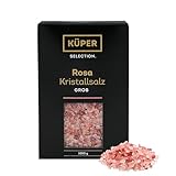 Küper Selection 1000g Kristallsalz rosa grob - grobes Salz für die Salzmühle - rosa Natursalz zum Würzen und Verfeinern