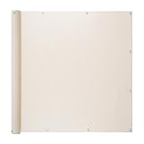 Ventanara® Balkonverkleidung Sichtschutz PVC Balkonumspannung Zaun Verkleidung Blende Windschutz Folie 300 x 75 cm Creme