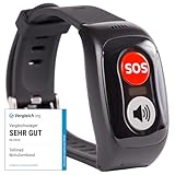 tellimed Carino 4G GPS Notfallarmband Senioren mit GPS Ortung, Telefonfunktion, SIM Slot & ohne ABO - Senioren Notruf Armband & Notrufknopf für Senioren & Erwachsene