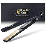 Glätteisen Locken und Glätten Haarglätter - 5 Jahre Sorgenfreiheit - Haar Styling Hair Straightener Glätteisen und lockenstab 2 in 1 zum Glätten und Locken machen (829 Gold)