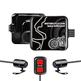 VSYSTO Motorrad DashCam mit 130° Weitwinkel Doppellinse Vordere und hintere Kamera, 1080P Autokamera Wasserdicht Action Cam Motorrad, Starlight Nachtsicht, G-Sensor, WDR, WiFi