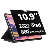 360 ° Sichtschutz Schutz für iPad 10,9 Zoll, kombinierter Anti-Peep-Folienfilter für iPad 10. Generation 2022, 4-Wege-Bildschirm-Privatsphärenfilter Vollklebender Rundumschutz