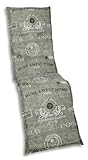GO-DE Textil Bequeme und attraktive Polsterauflagen für Relaxliegen (Einzelset, Design: Stempel Hellgrau)