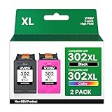 VVQV 302 XL Druckerpatronen Multipack 302XL Ersatz für HP 302 Druckerpatronen Schwarz und Farbe für HP Envy 4525 4520 4522 4523 4524 Officejet 3830 3831 3833 Deskjet 3630 3636 3638 1110