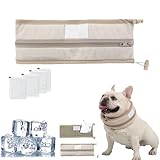 Petzymart Cool Loop, Petzymart CoolLoop für Hunde, Petzymart Kühlhalsband, sofortige Kühlung des Hundes, atmungsaktives Eishalsband-Schal für mittelgroße und große Welpen (Braun, M (8-12 kg))