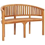 Genérico Wenjingqi Bananenbank aus massivem Teakholz, 120 cm, Braun 48020