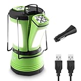 LE LED Campinglampe mit 2 abnehmbaren Taschenlampen, Batteriebetrieben & Akku Notfallleuchte, 600 Lumen Zeltlampe, Outdoor Suchscheinwerfer für Notfälle, Wandern, Angeln, Stromausfälle usw.