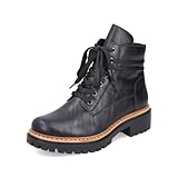 Rieker Damen Schnürstiefeletten 72603, Frauen Stiefeletten,schnürboots,übergangsschuhe,boots,Stiefel,bootee,Booties,schwarz (00),40 EU / 6.5 UK