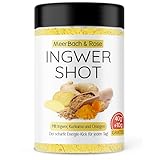 MeerBach & Rose Fruchtig scharfer Ingwer Shot mit Vitamin C und Zink, veganer Ingwer und Kurkuma Shot zum Anrühren von 60 Shots, von Hand in Deutschland abgefüllt, Pulver