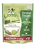 Greenies Dental Treats Original Medium – Zahnpflegesnacks für mittelgroße Hunde von 12-22 kg – Hundeleckerli zur täglichen Zahnreinigung – 1 x 340 g