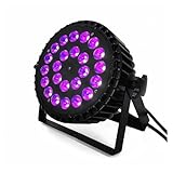 SXYKXYDL Aluminium-LED-Par-Licht 24 x 18 W RGBWA UV 6in1 Professionelle Beleuchtung DJ-Wash-Bühnenlampe Uplights für Veranstaltungen (24 x 15 W RGBWA)