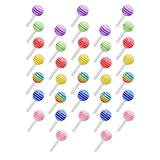 POPETPOP 50 Stück Nageldekor Lutscher aus Harz 3d Nailart Zubehör für Maniküre Selbstgemacht Bunte Nagelverzierung für Mädchen Nagelschmuck für Frühling und Party Zufällige Zufällige Farbe