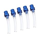 JNNJ 5 Stück Motorrad Kraftstoff Tankdeckel Ventil Entlüftung Schlauch, Universal Aluminium Tankdeckel Air Vent Schlauch für ATV Dirt Bike, Motorrad Dirt Pit Bike Billet(Blau)