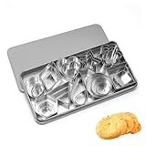 30 Stück Plätzchenausstecher,Ausstechformen Weihnachten Set,Plätzchen Ausstecher Mini, Kleine Keksausstecher aus Edelstahl, DIY Klein Ausstecher für Tortendekorationen Zuckerkuchen und Kekse