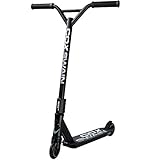 Cox Swain Stunt Scooter X-385, SCS-Kompression, CNC Fork, 100mm PU/Alu Rollen, ABEC 9, Kinder + Erwachsene, Anfänger + Profis, super stabil - Schwarz