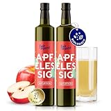 fairment Apfelessig 1 Liter - bio, naturtrüb, mit der Essig-Mutter, unpasteurisiert, lebendig und ungefiltert - Apple Cider Vinegar aus deutscher Produktion (2x 500 ml = 1 l (2er Pack))