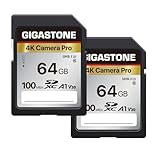 Gigastone 4K Kamera Pro 64GB SDXC Speicherkarte 2er-Pack mit bis zu 100 MB/Sek. für Digitalkameras Canon Sony Nikon Olympus, 4K UHD Videoaufnahmen UHS-I U3 V30 Klasse 10