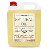 PLANTAWA - Süßes Mandelöl 2L | Mandelöl für Massage, Schwangerschaft und Dehnungsstreifen | Mandel-Körperöl, das Körper, Haut, Nägel und Haare befeuchtet und Vitamin E liefert.
