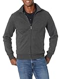 Amazon Essentials Herren Fleece-Jacke mit durchgehendem Reißverschluss, Dunkelgrau Meliert, XL