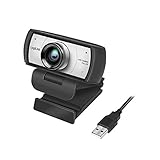 LogiLink UA0377 - Konferenz HD-USB-Webcam, 120° Ultraweitwinkelobjektiv, Dual-Mikrofon mit Rauschunterdrückung, manueller Fokus, für Videokonferenzen & Live-Streaming, Schwarz