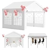 Airfish Pavillon 3x4 UV 50+,Partyzelt 3x4 Wasserdicht Stabil Winterfest, Gartenpavillon mit Metall Gestell, Verwendung für Gartenpartys, Pavillon Urlaubsfeiern, Hochzeiten, Marktstände, Weiß