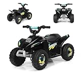 SOARS 6V Elektro Quad für Kinder, 2,8-4,6 km/h, Quad mit Vorwärts-, Rückwärtsfunktion, Elektrofahrzeug, Kinderfahrzeug für Kinder ab 3 Jahren, 73 x 40 x 44,5 cm (Schwarz)