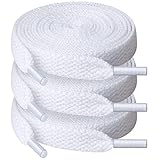 UpUGo 3 Paar Schnürsenkel, 8mm Breit Flache Schnürsenkel für Turnschuhe, Sport, Laufen, Erwachsene