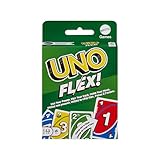 Mattel Games UNO Flex, UNO Kartenspiel für die Familie, mehr Abwechslung durch Powerkarten, Perfekt als Kinderspiel, Reisespiel oder Spiel für Erwachsene, für 2-10 Spieler, ab 7 Jahren, HMY99