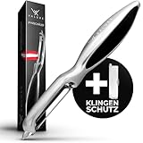 VALUXE® Premium Sparschäler mit scharfer Edelstahl Klinge & rutschfestem Griff - Handlicher I-Gemüseschäler zum präzisen Schälen - Innovativer Kartoffelschäler, Spargelschäler, Universalschäler