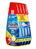 Finish Powergel Geschirrspülmittel Zitrone, Spülmaschinengel, 120 Waschmaschinen, 4 Packungen mit je 30 Spülmaschinen