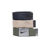Nike SG Herren-Schnalle mit drei austauschbaren Gürtelriemen, Schwarz/Cargo Khaki/Khaki