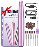 Nagelfräser, Elektrische nagelfräser Maniküre Set, 20000 U/Min Verstellbare Geschwindigkei Schleifpolierer für gelnägel, Fräser für Gelnägel, Nagelhaut Shellac Acrylgel, Sicher für Anfänger