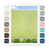Birrke® Plissee ohne Bohren Klemmfix nach Maß - Breite 25-160 cm, Höhe 50-149 cm - Fenster Plissee Rollo Innen, Sichtschutz & Sonnenschutz, Up-Down Funktion, einfache Montage ohne Werkzeug