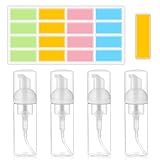 4 Stück Schaumseifenspender, 50ml Schaumspender, Reisegröße klar Leere Flasche, Schaumspender Klein, Nachfüllbarer Schaumpumpe Flaschen, für Shampoo, Duschgel, Flüssige Handseife Gesichtsreiniger