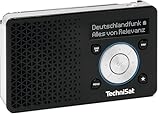 TechniSat DIGITRADIO 1 A – Tragbares DAB+ Radio mit Automatic Safety Alert (ASA, DAB, UKW, Kopfhöreranschluss, Favoritenspeicher, OLED Display, klein, 1 Watt RMS) schwarz-Silber