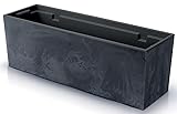 R.G. Blumenkasten Blumentopf Balkonkasten Pflanzkasten Beton Optik Blumenkübel Urbi Effect mit Pflanzeinsatz (600 Anthrazit)