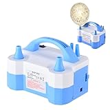 Elektrische Luftballonpumpe, automatischer Ballonbläser | Elektrischer Luftpumpenbläser mit doppelter Düse, Partydekorationen, 680 W mit Befestigungswerkzeug für Geburtstag, Offenbarung