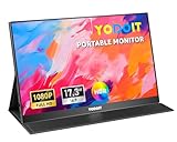 Yodoit Tragbarer Monitor 17,3 Zoll 100% sRGB 1920 × 1080 FHD Monitor Bildschirm IPS Display mit USB Typ C eingebauten Lautsprechern Monitor für PC, Laptop, MacBook, Xbox, PS 3/4/5, Switch und TV