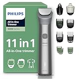 PHILIPS Multigroom Series 5000 All-in-One 11-teiliger Barttrimmer und Haarschneider für Gesicht, Kopf und Körper, selbstschärfende Metallklingen, 17 Längeneinstellungen (0,5-16 mm), Modell MG5951/15