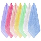 ZBHDEYG 7 Stück Bambustücher, Bambuskohlefaser-Reinigungstuch, Glasreinigungstuch, Spültuch, Tischwischtuch, Mehrzwecklappen Für Küche, Badezimmer, Schlafzimmer