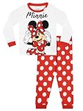 Disney Minnie Maus Schlafanzug | Baumwolle Schlafanzug Mädchen | Pyjama Kinder Lang 104