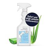 Hundepflege24 Zeckenspray für Hunde - Hochwirksamer Floh und Zeckenschutz für Hunde und Katzen mit Geraniol und Aloe Vera - Insektenschutz gegen Zecken, Flöhe, Milben, Läuse, Mücken - 500ml