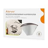 Aieve Kaffee Filter, Dauerfilter Kaffee größe 4, Wiederverwendbarer Edelstahl Kaffeefilter kompatibel mit Philips Filterkaffeemaschine(HD7546/20) für Filterhalter Kaffeemaschine (8-12 Tassen)