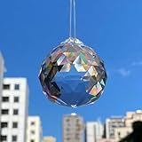 Toowood 10 Stück Sonnenfänger Kristall, 30mm Prisma Kristall, Kristalle zum Aufhängen, Fenster Ornament Handwerk Deko, Kronleuchter Anhänger, Lichtfänger Kugel für Zuhause und Handwerksprojekte