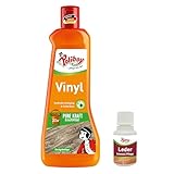 POLIBOY Vinyl Reiniger - Bodenreiniger für Vinylboden & Designboden - Wischpflege als Reinigungskonzentrat mit pflegendem Jojobaöl - 1x 500 ml - inkl. Produktprobe - Made in Germany
