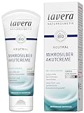 lavera Neutral Akutcreme mit Mikrosilber - Bio Nachtkerze - Sofortige Hilfe bei Hautirritationen - Neurodermitis - Medizinische Hautpflege - vegan - Bio Pflanzenwirkstoffe - Naturkosmetik Creme - 75ml