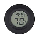 Reptilien Thermometer und Hygrometer Digital Reptile Thermometer LCD Temperatur Feuchtemessgerät mit großem LCD Display für Terrarium Reptilienbecken Terrarien Inkubatoren(Schwarzes)